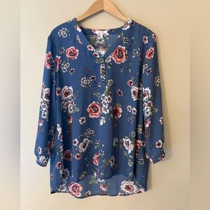 Maurices Sheer Floral Blouse Sixe XL NEW WITH TAGS